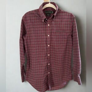 Ralph Lauren Red and Green Plaid Men's Shirt